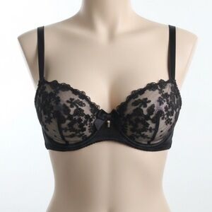 LA PERLA X Malizia VIntage Elegant Black Lace Bra